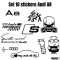 Set 10 Stickere Auto Audi A8 , Autocolante Premium pentru Tuning si Personalizare