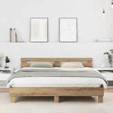 vidaXL Cadru de pat Stejar Artizanal 203 x 185 x 70 cm Lemn compozit 3385626