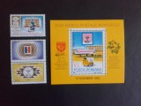 1983 -Ziua marcii postale romanesti - serie + colita dantelata - LP1082a + LP1083