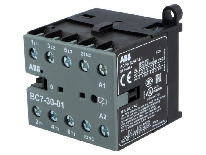 Contactor 3P NO 24VDC 7A