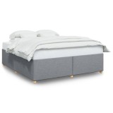 Cumpara ieftin Cadru de pat fara saltea, gri deschis, 200x200 cm, textil