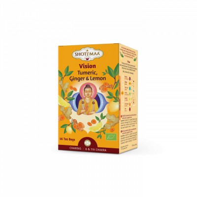 Ceai Shotimaa Chakras - Vision - turmeric, ghimbir si lamaie bio 16dz foto