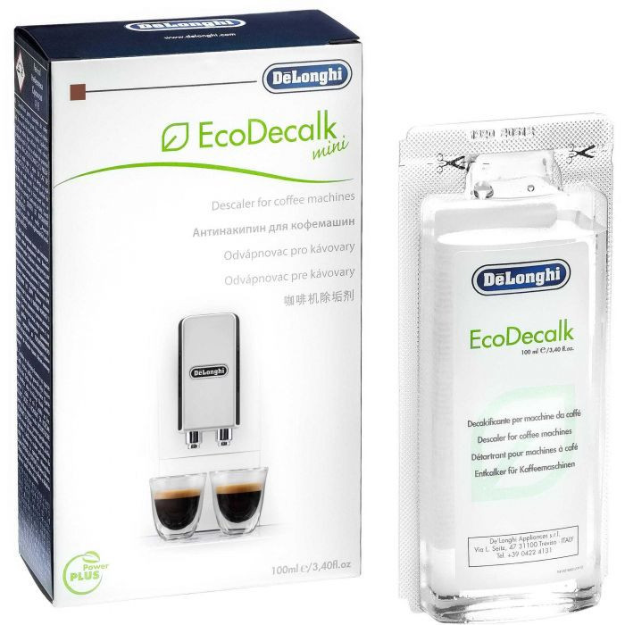 Solutie decalcifiere DeLonghi EcoDecalk pentru espressor, 100 ml, DLSC101