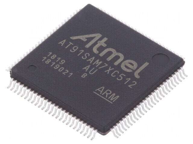 Microcontroler ARM7TDMI LQFP100 3-3.6VDC AT91SAM7XC512B-AU
