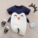 Salopeta pentru baietei - Happy Pinguin (Marime Disponibila: 6-9 luni (Marimea, Superbaby