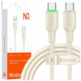 Mcdodo Usb-C Cablu De &Icirc;ncărcare Rapidă Pentru Samsung Apple Usb Tip C 65W 1M Led Bej