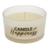 Lum&acirc;nare Parafină, Candle of Happiness, Ecru, 9x5cm, Aromă Salted Caramel, Oem