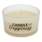 Lum&acirc;nare Parafină, Candle of Happiness, Ecru, 9x5cm, Aromă Salted Caramel