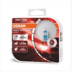 SET 2 BECURI 12V H11 55 W NIGHT BREAKER LASER NEXTGEN +150% OSRAM