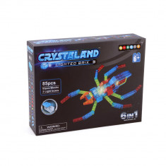 Puzzle cuburi cu LED 6 in 1 - Reptile, Paianjen, Scorpion, Soparla, Robot - 85 piese foto