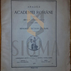 Analele Academiei Romane. Seria II-Memoriile sectiunii literare 1914-1915