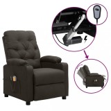 VidaXL Fotoliu de masaj electric rabatabil, gri taupe, textil