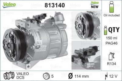VALEO 813140 VALEO ORIGINS NEW OE TECHNOLOGY Compresor, climatizare foto