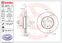 BREMBO 09.D570.11 PRIME LINE - UV Coated Disc frana