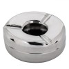 Scrumieră Metalică Rotundă, Argintie, Diametru 11.5cm, &Icirc;nălțime 4.5cm, Oem
