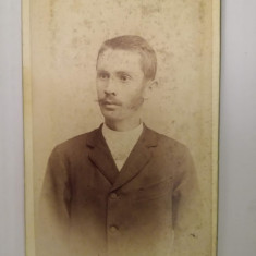 Foto carton CDV veche, Krauss si Klapok, Timișoara / Temesvar, portret bărbat
