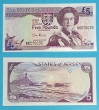 Insula Jersey (p#27) 5 Pounds 2000 &#039;La Corbi&egrave;re&#039; UNC serie: KC578235