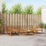 vidaXL Set de canapele de exterior 7 pcs natural Lemn Solid de Acacia 3367277