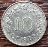 (M2028) MONEDA MALTA - 10 CENTS 1972, Europa