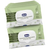 Servetele umede biodegradabile cu clapeta Chicco, fara alcool si sapun, 0 luni+, 12 pachete x 60 buc.