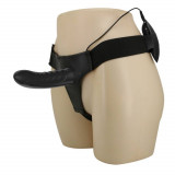 Strap on dildo cu vibratii 16 cm unisex