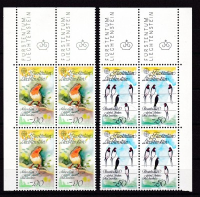 Liechtenstein 1986 Europa fauna pasari MI 893-894 MNH w57 foto