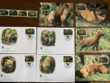 Guyana - serie 4 timbre MNH, 4 FDC, 4 maxime, fauna wwf