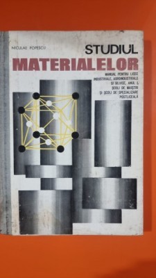 Studiul materialelor - Niculae Popescu foto