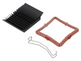 Radiator extrudat cu aripioare BGA negru 37,5mm