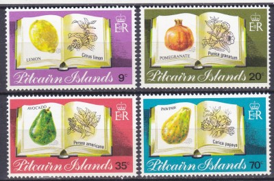 DB1 Ins. Pitcairn 1982 Fructe 4 v. MNH foto