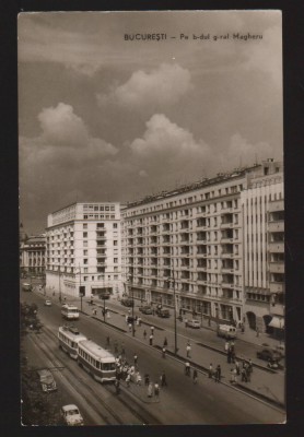CPIB 19885 CARTE POSTALA - BUCURESTI. PE B-DUL GENERAL MAGHERU, RPR NECIRCULATA foto