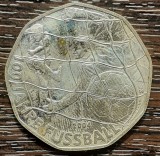 (A952) MONEDA DIN ARGINT AUSTRIA - 5 EURO 2004, 100 ANI FOTBAL