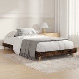 VidaXL Cadru pat fără saltea stejar fumuriu, 90x200 cm, lemn prelucrat