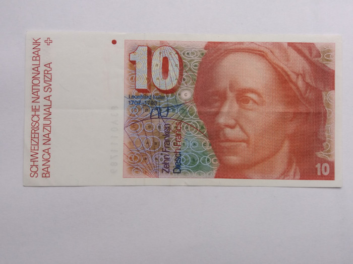 Elveția- 10 Francs ND (1979-1992)-stare f buna