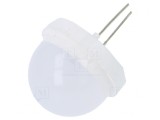 LED Alb Cald 20mm 750-3000mcd 120&deg; Convex