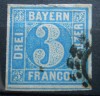 GERMANIA BAVARIA 1850, Stampilat