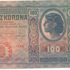 SV * AUSTRIA - UNGARIA * 100 KRONEN / KORONA / COROANE 1912 +/- VF