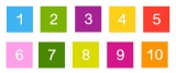 Autocolant pentru Podea - Numere, set 10 bucati