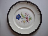 Lot 6 farfurii portelan Rosenthal,d&eacute;cor floral,manual,diferit la fiecare piesa,vezi descriere+foto