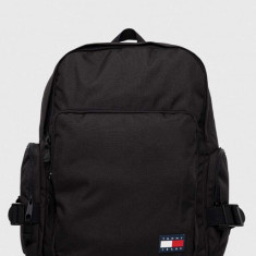 Tommy Jeans rucsac bărbați, culoarea negru, mare, uni AM0AM11952