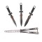 Set Briceag fluture si 3 Cutite de aruncat , DEPOX&reg; , Otel inoxidabil,