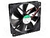 Ventilator 120x120x25mm, 12V DC, volum aer 93.5m3/h, lagar cu glisare, SUNON - HAC0251S4-000U-999