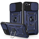 Husa pentru iphone 6 plus/ 6s plus, slide si snap, magnetic ring, blue