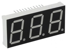 Afișaj LED 7 Segmente 20mm 3 Digiti Roșu foto