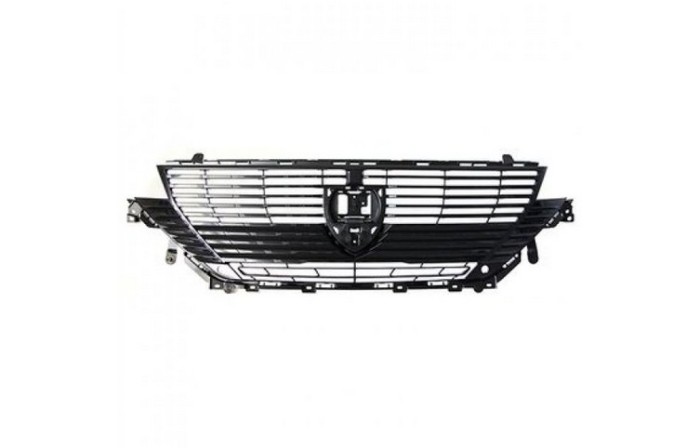 Grila masca fata PEUGEOT 308, 03.2021-, cu 2 gauri senzori parcare; negru, texturat,