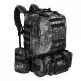 Cumpara ieftin Ghiozdan/rucsac turistic, Springos, model Survival, 4 in 1, impermeabil, 50 L, camuflaj, gri, 50x40x50 cm