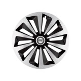 Set 4 capace roti Fox Gri-Negru R14 Compatibil Cu Fiat, Autohelix MSA