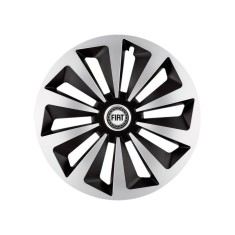 Set 4 capace roti Fox Gri-Negru R14 Compatibil Cu Fiat