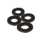 SAIBE FOX BLACK LABEL LEATHER WASHERS 4BUC/SET