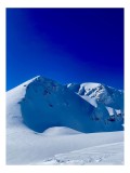 Tablou Canvas, "Albastrul infinit al zăpezii alpine", Alb, Imaculat, Reflector, &Icirc;nalt, Rece, Liniște, &Icirc;ntindere, Majestic, Albastru, Strălucitor, 26 x
